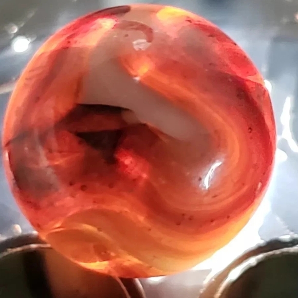 Antique Christensen Agate Brown Opaque Swirl Marble